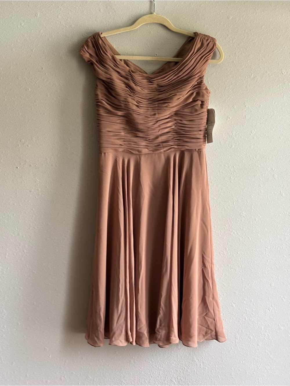 Adrianna Papell Women’s Dusty Rose Ruched A-Line Dress